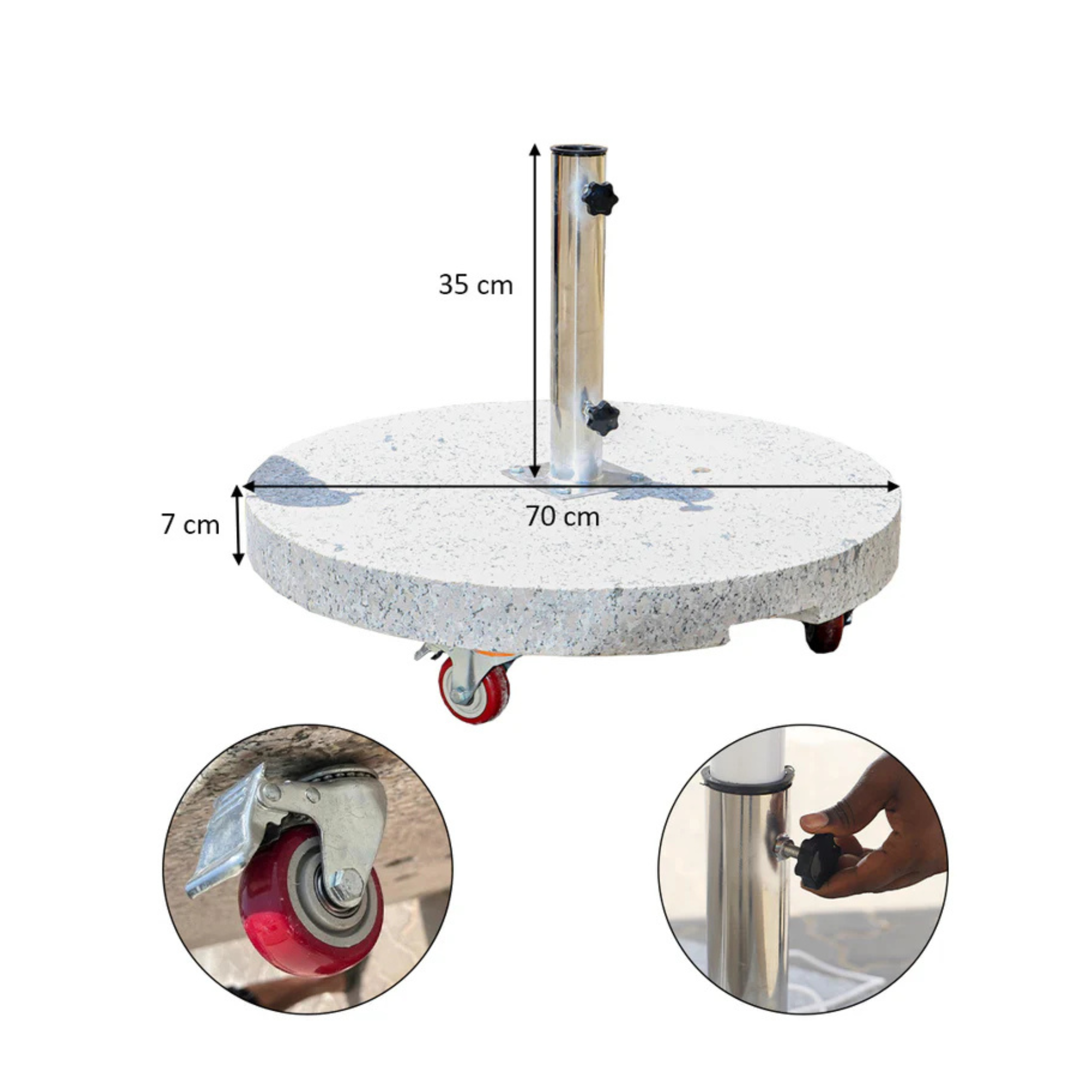 70kg Marble Garden Umbrella Base