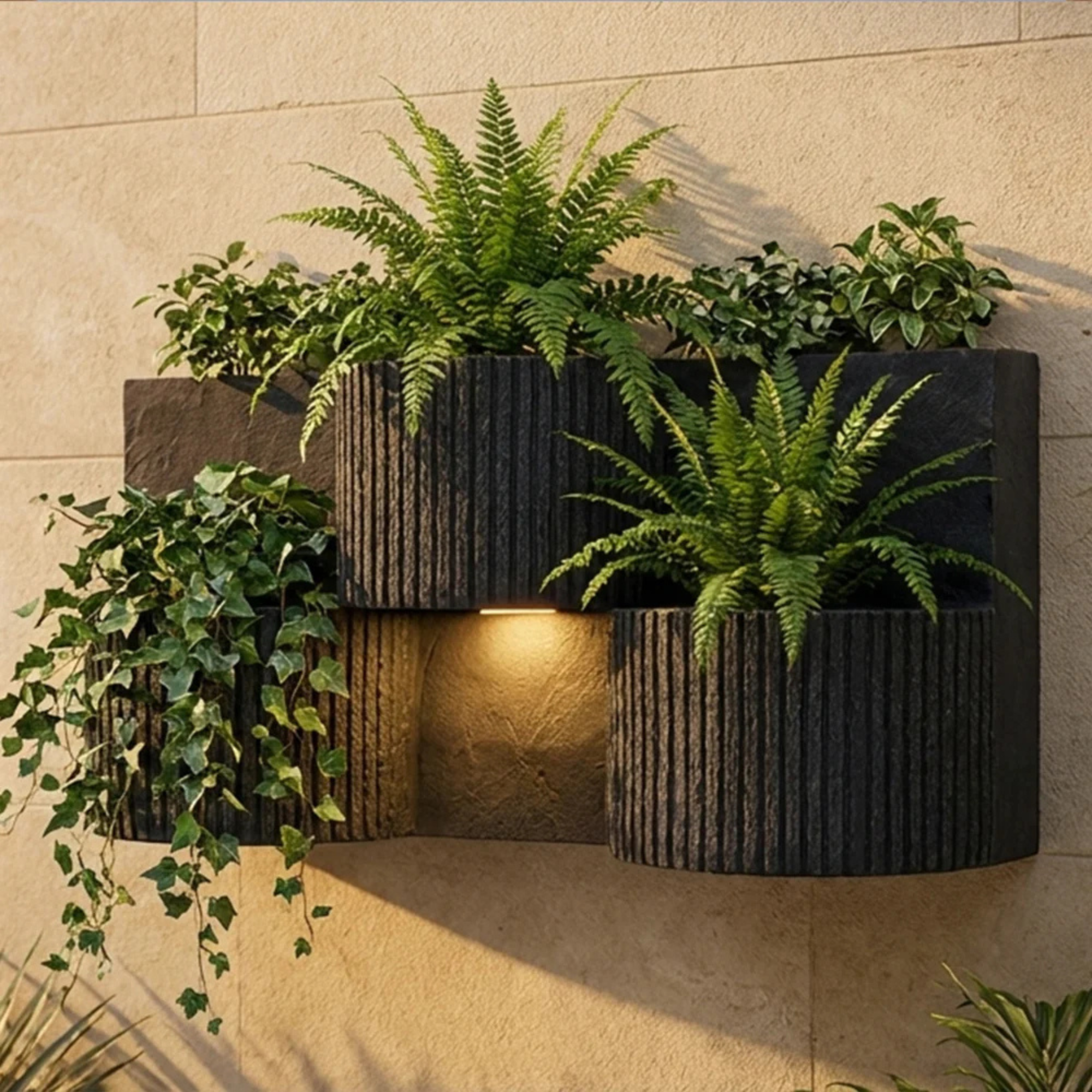 1 Pcs Decorative Wall Plant Boxes with Light (Plant Box Only)