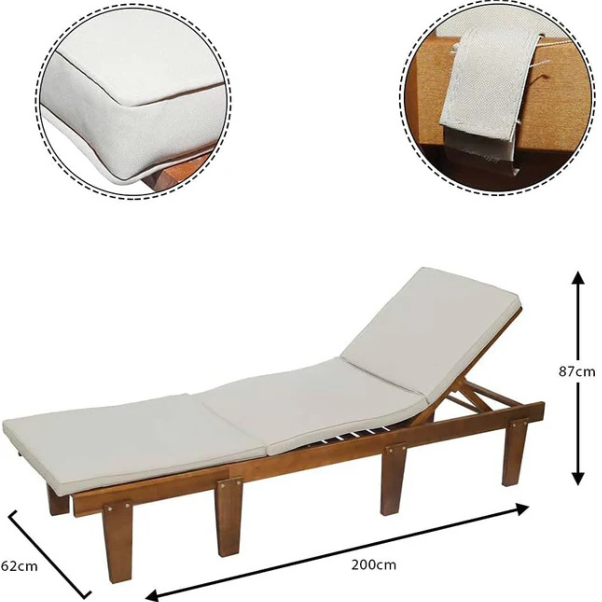 Single Chair Sun Lounger for Poolside