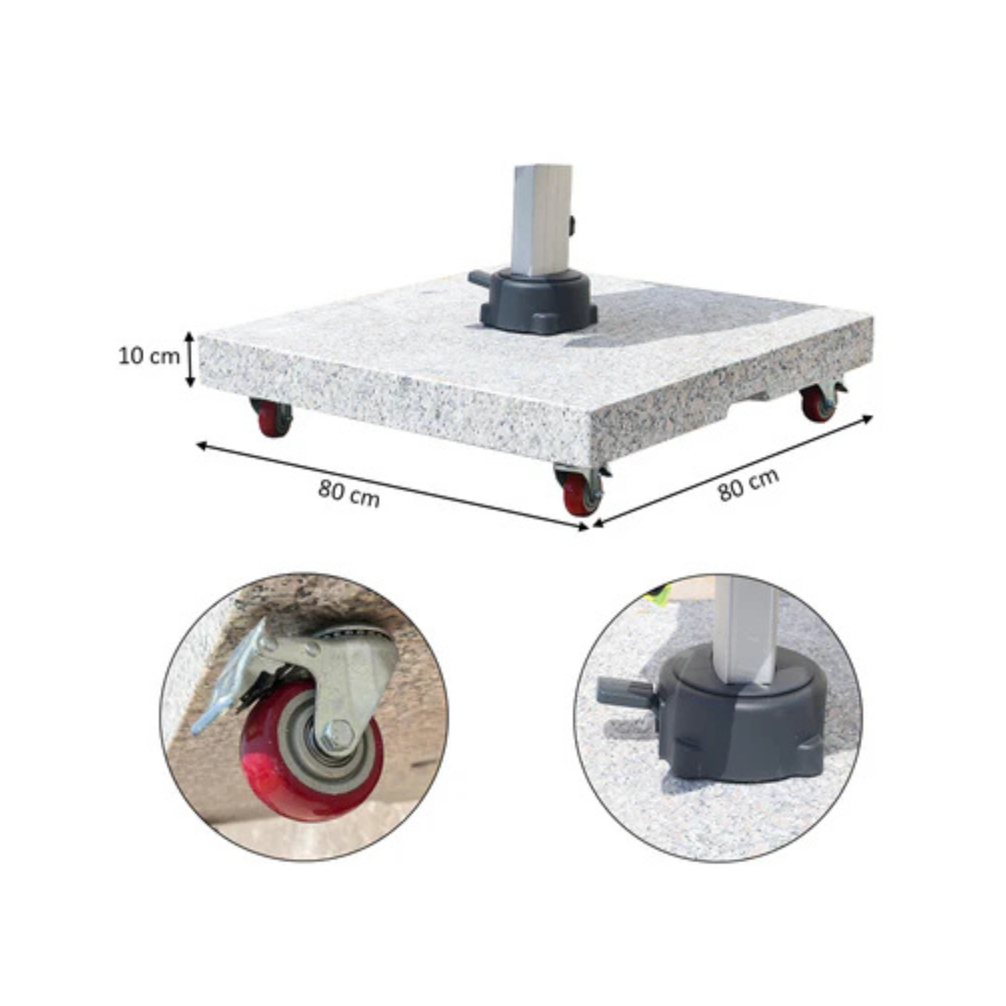 Outdoor Umbrella Base with Wheels