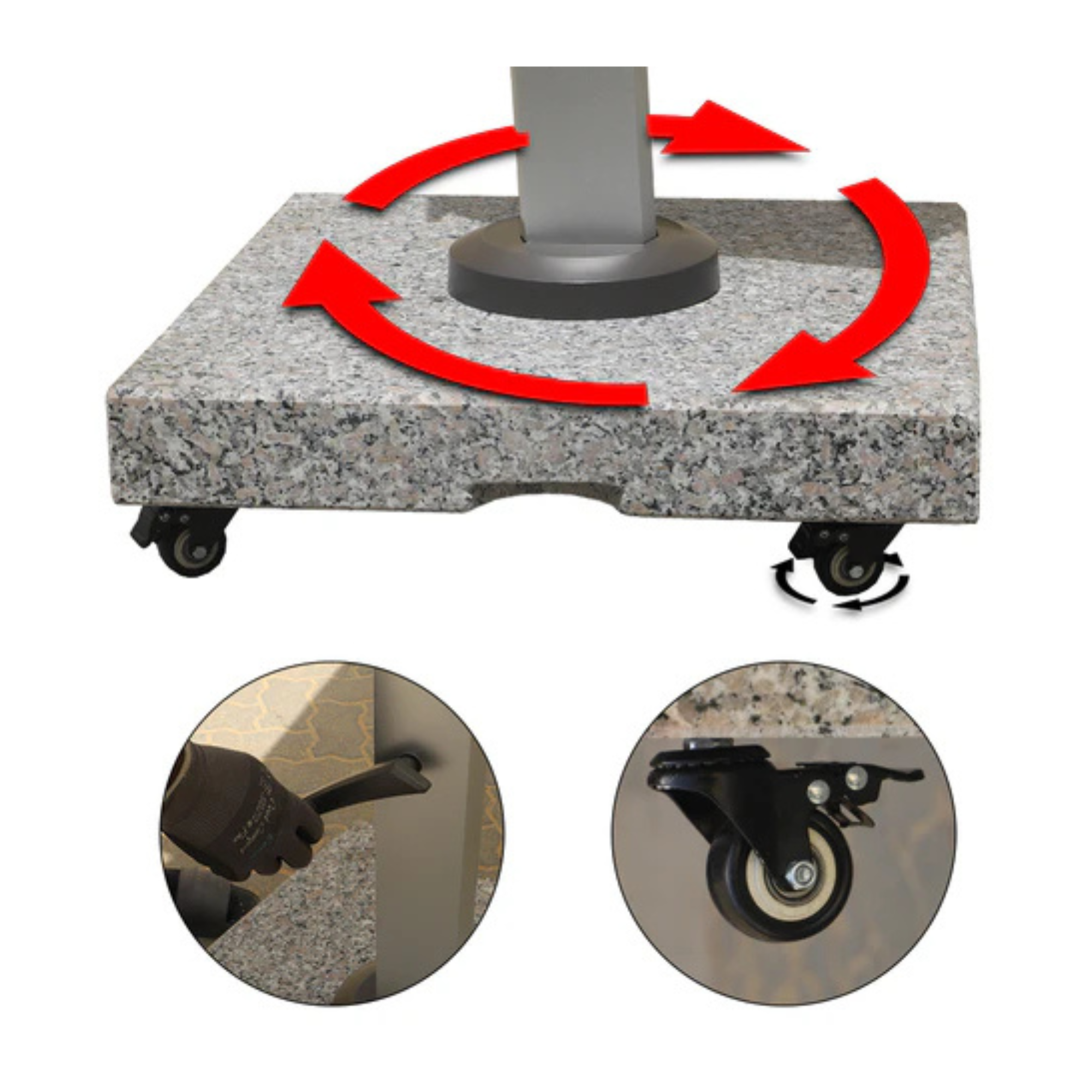 Garden Umbrella 100kg Marble Base