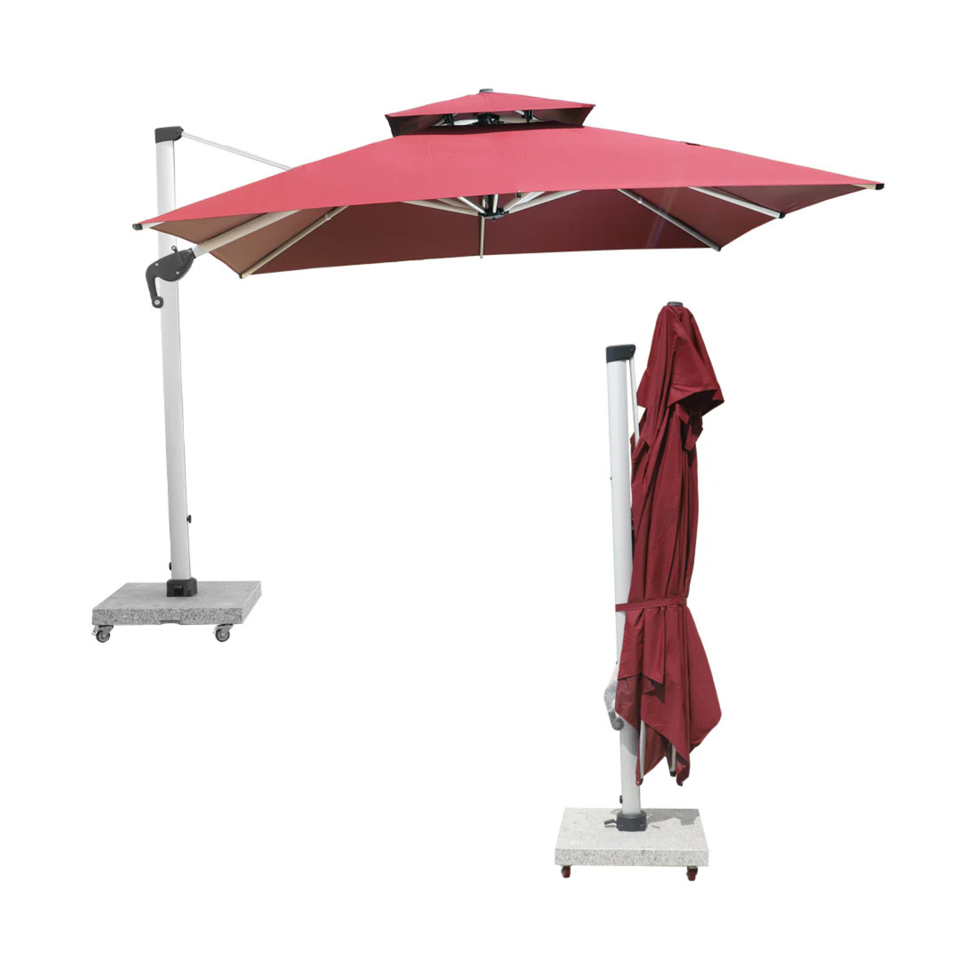 3m Outdoor Cantilever Umbrella with 150kg Base