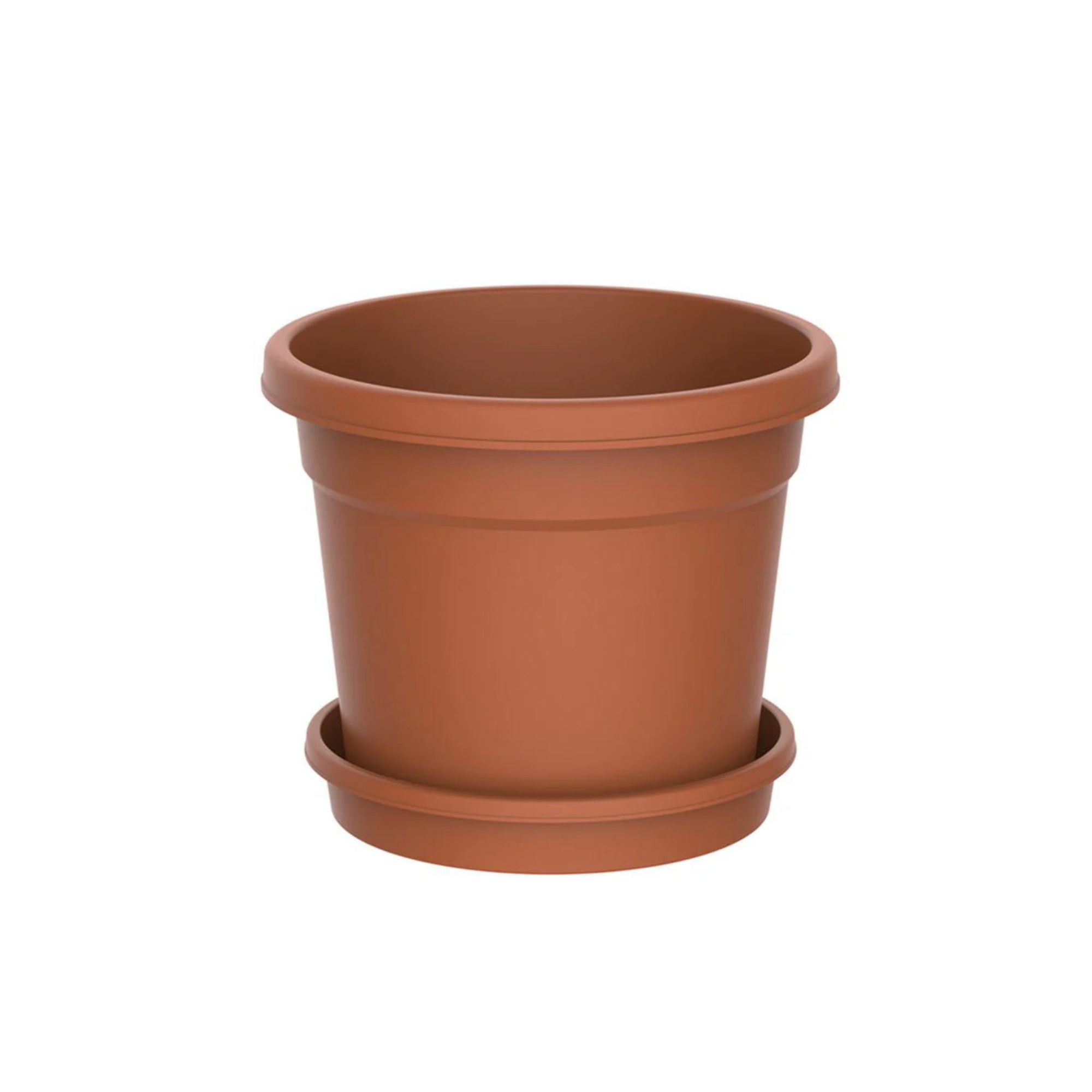 Terracotta Round Flower Pots 8" Brown
