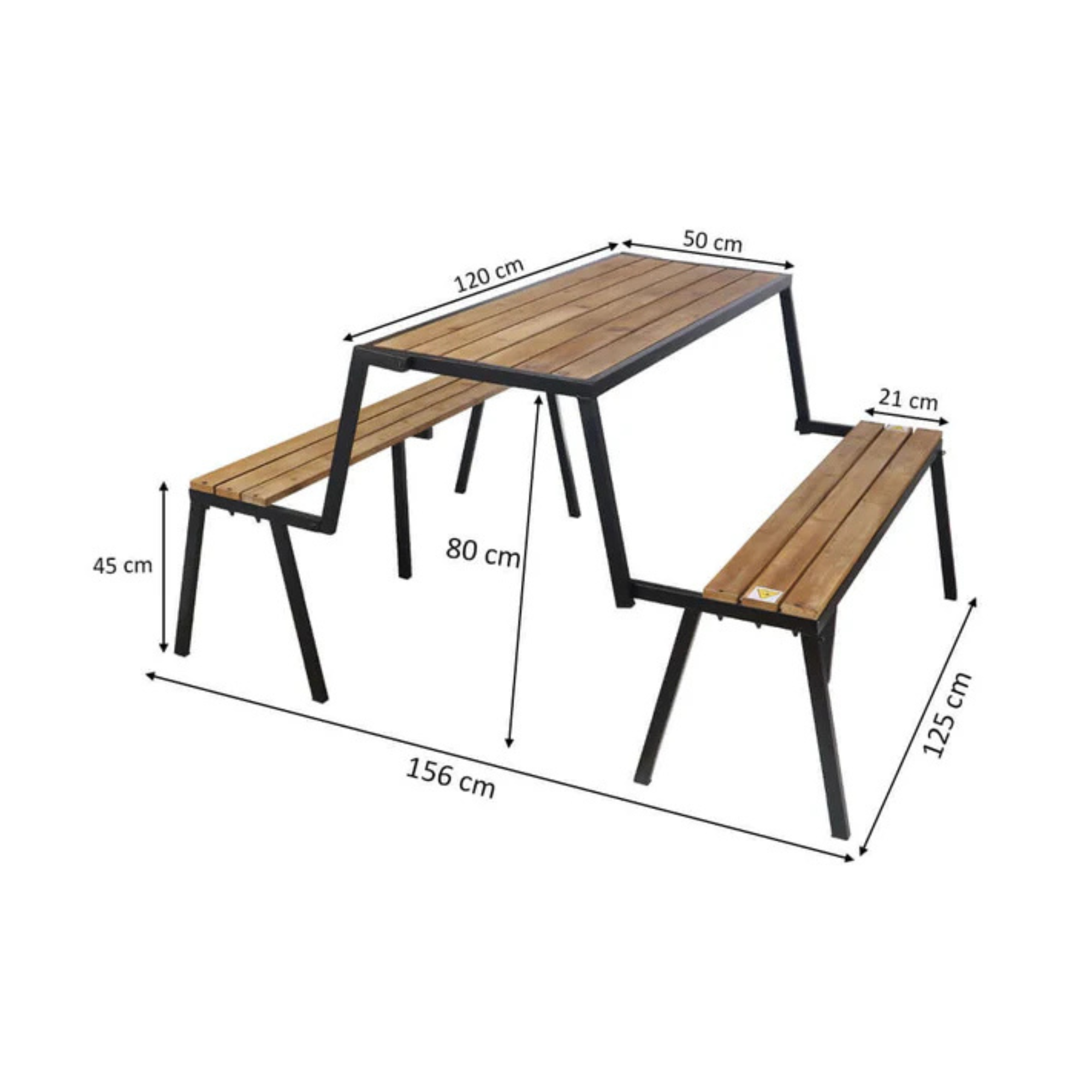 Folding Bench and Table Set 3 in 1