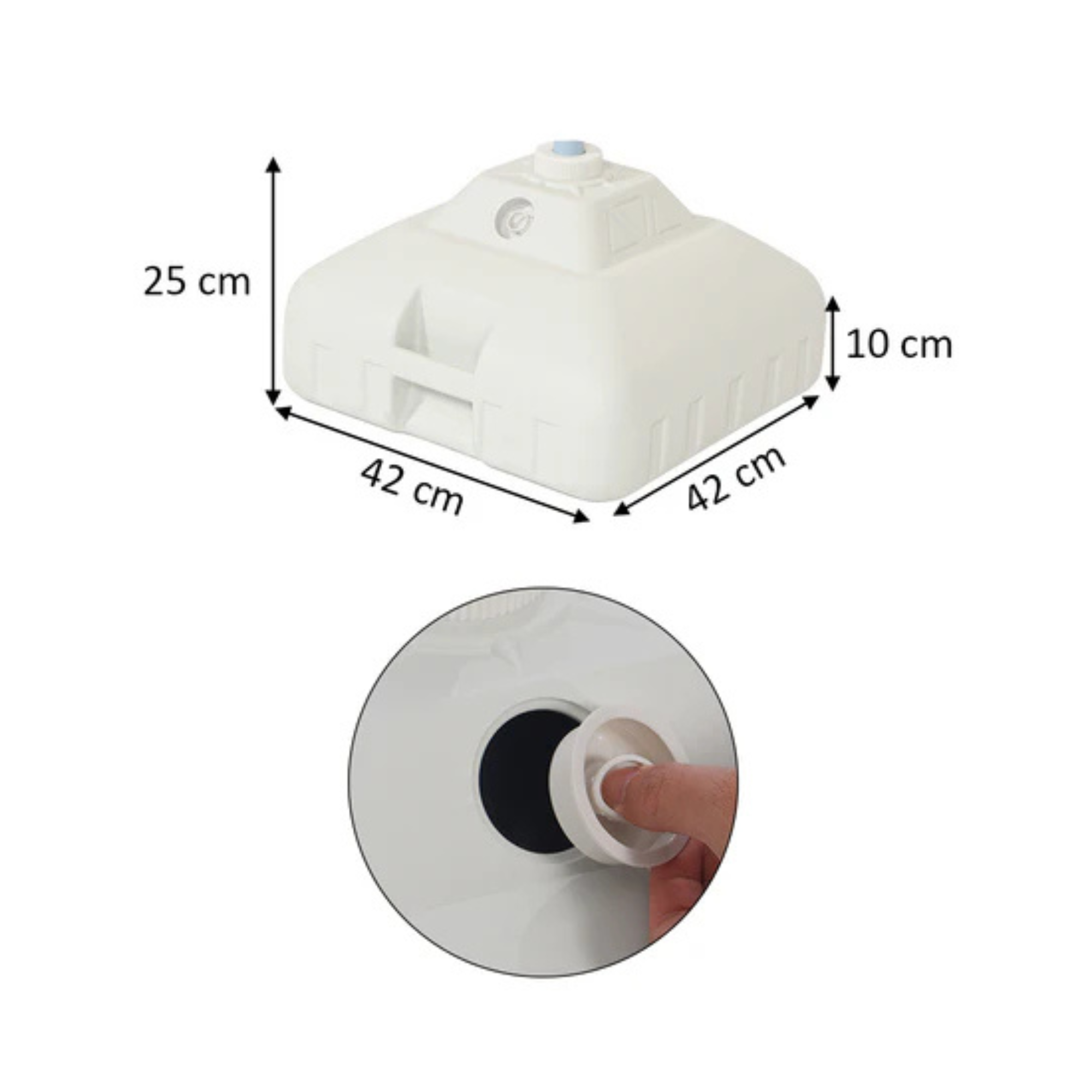 Outdoor Umbrella Base – Square Plastic