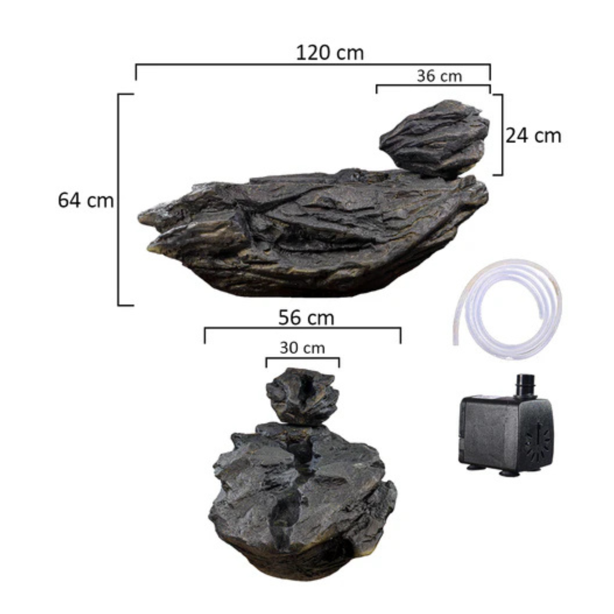 Simulated Stone Stream Self-Contained Waterfall 1Piece