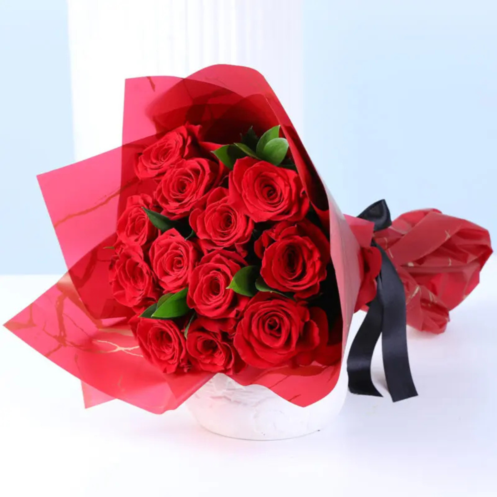 Premium Romantic Red Roses Flower Bouquet
