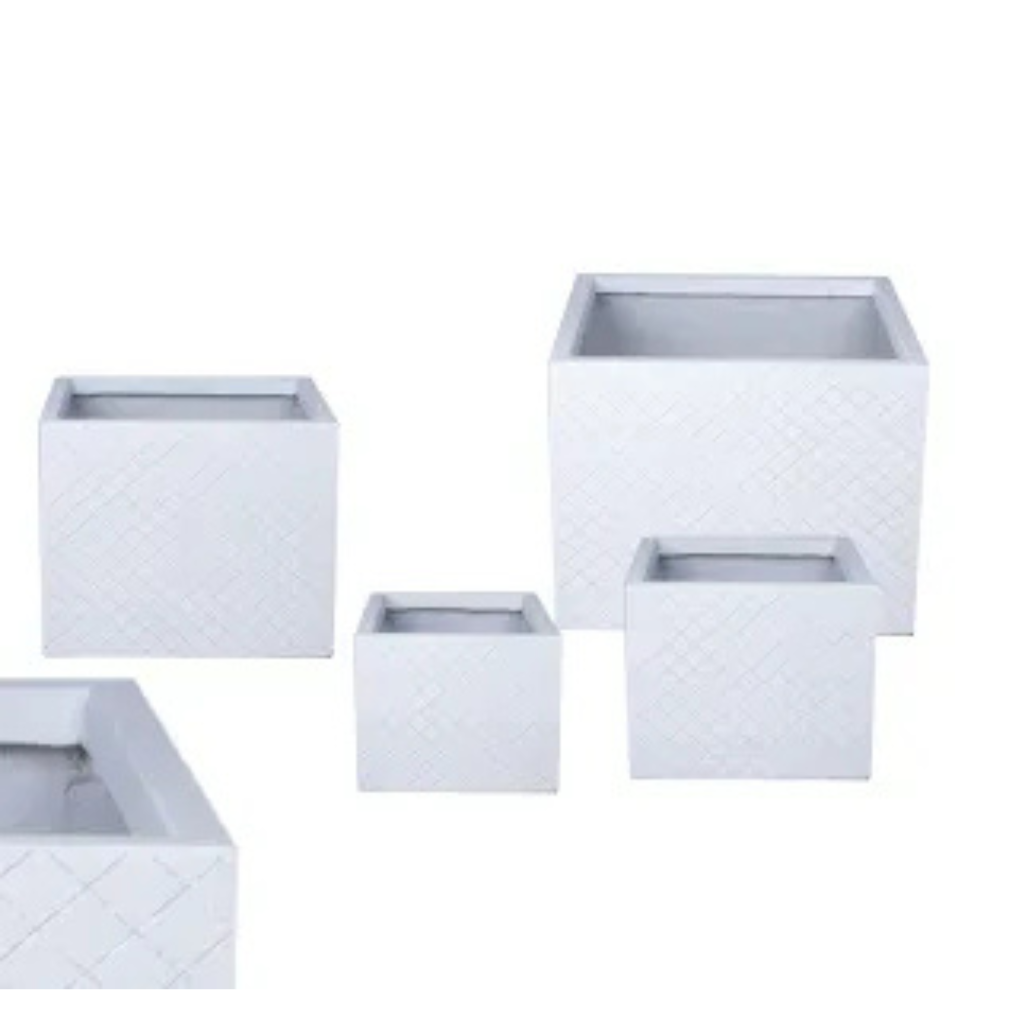 GRC Fiber Clay Plant Pots Square