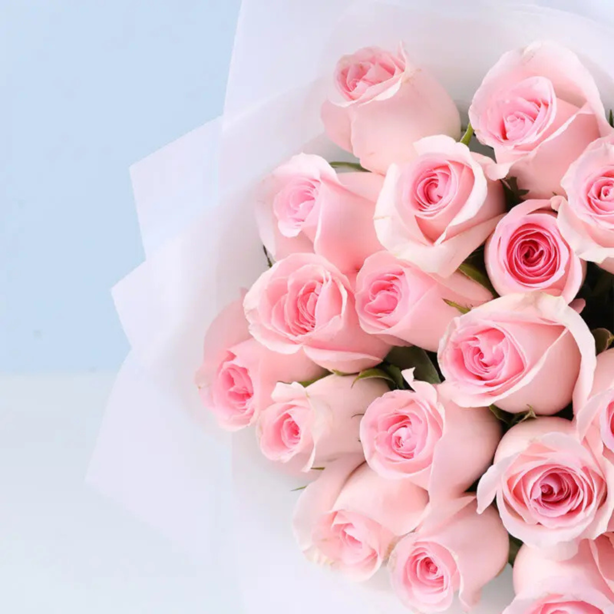 Romantic Blush Rose Flower Bouquet