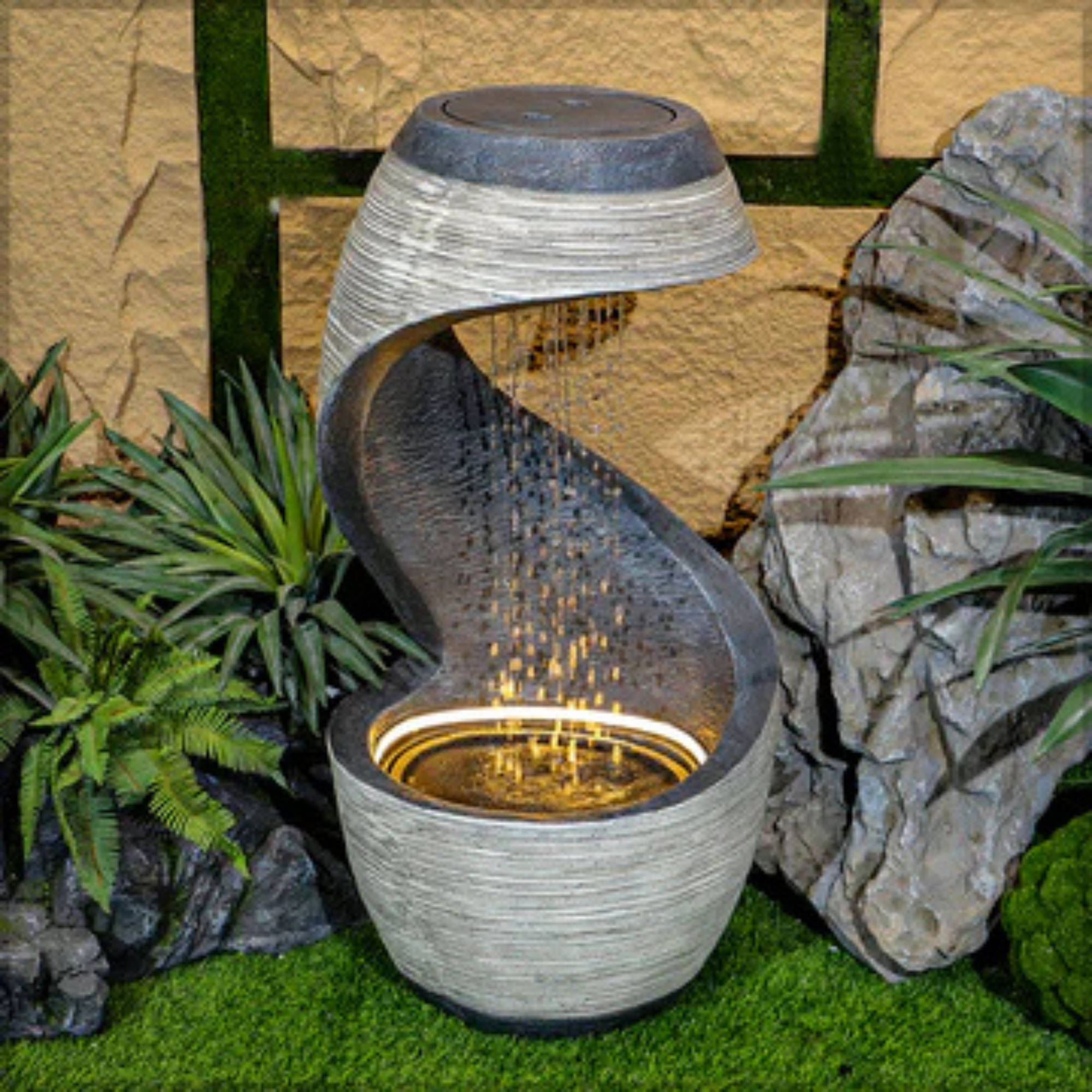 Outdoor Abstract Rain Designed Water Fountain