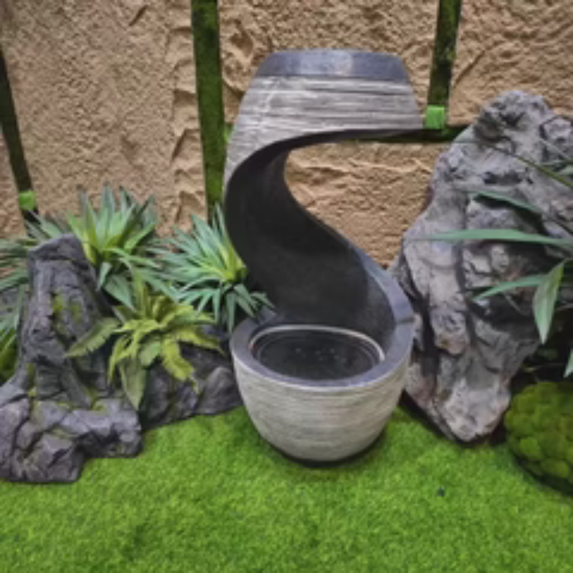 Outdoor Abstract Rain Designed Water Fountain