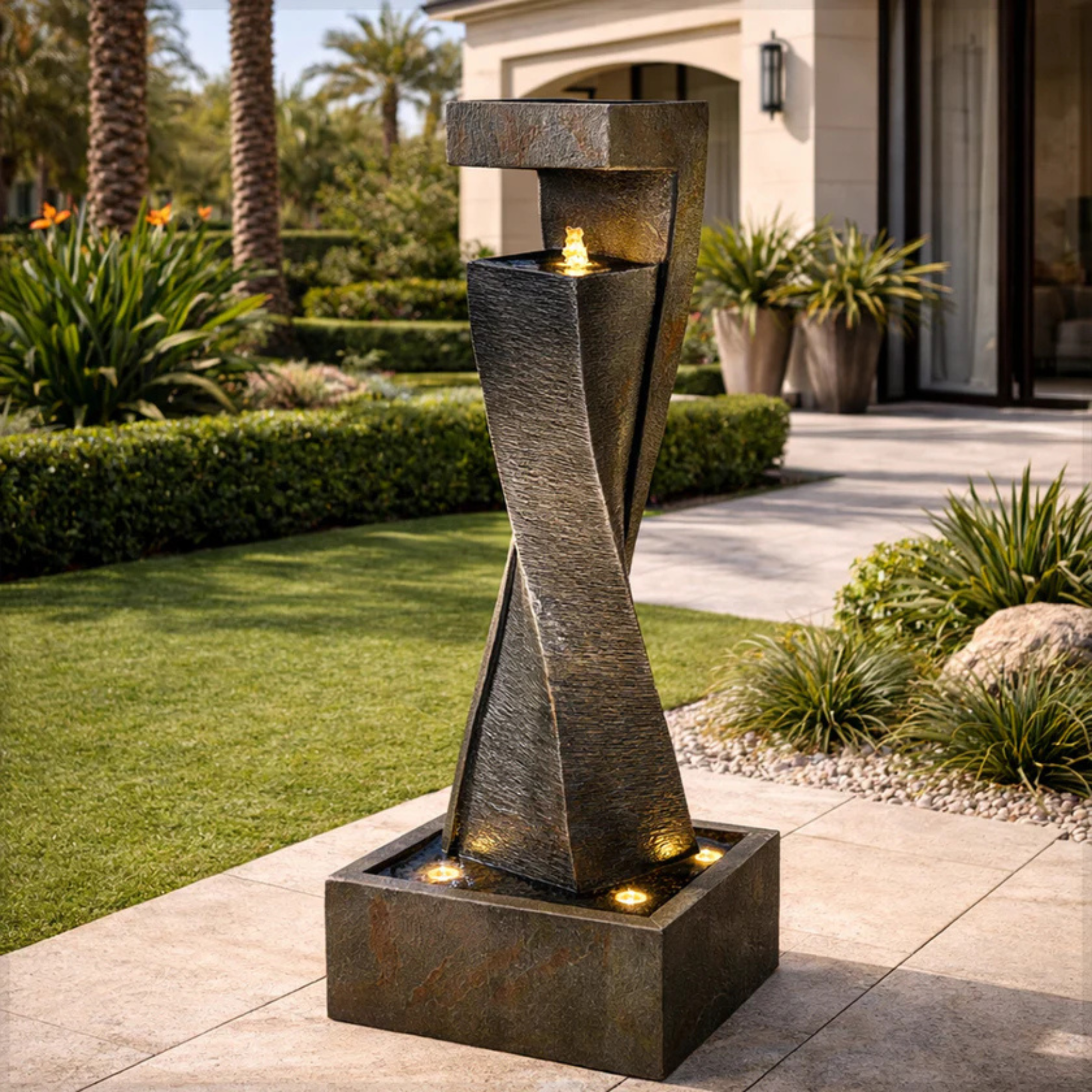 Twisted Modern Design Decorative Water Fountain