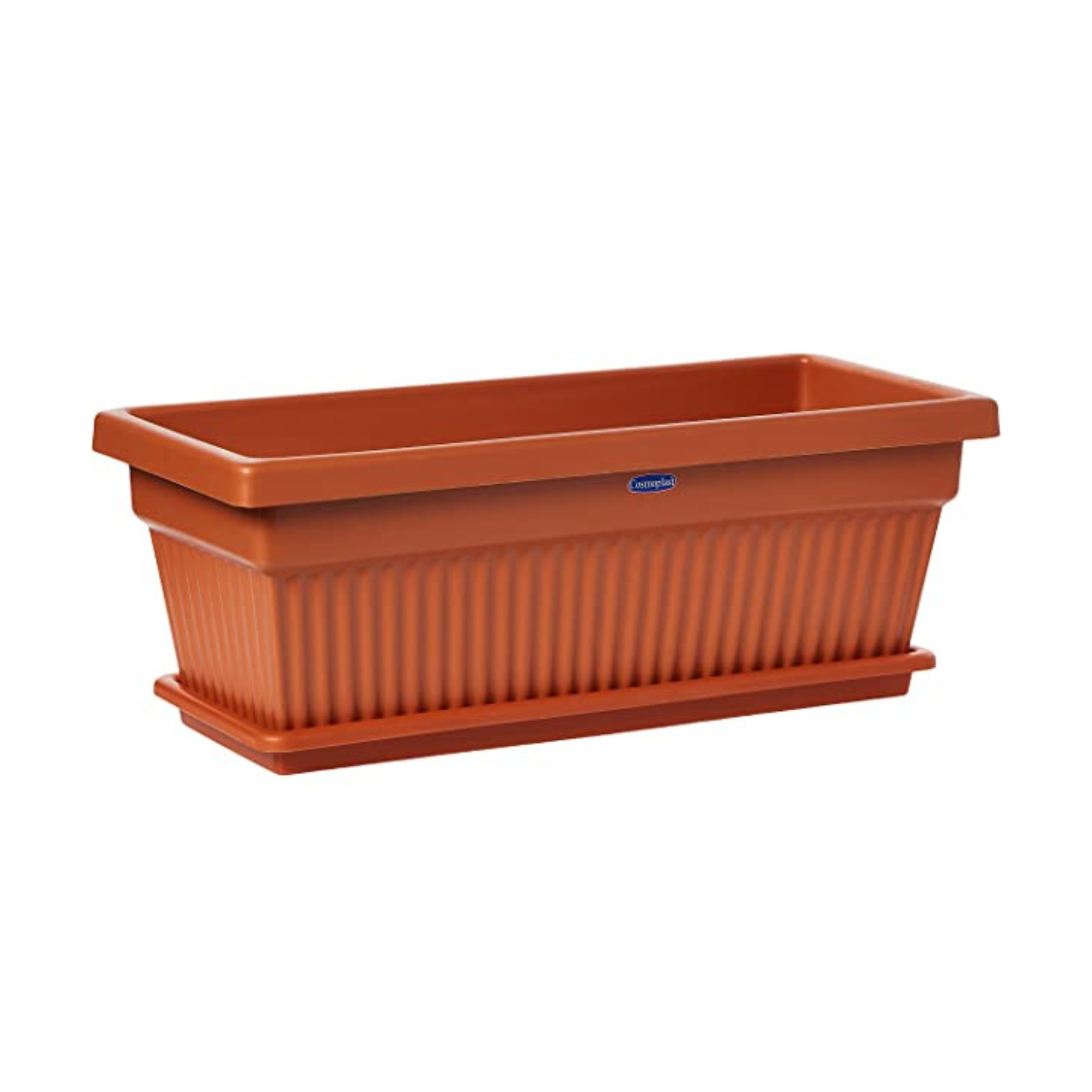 Plastic Rectangular Flower Pots with Tray