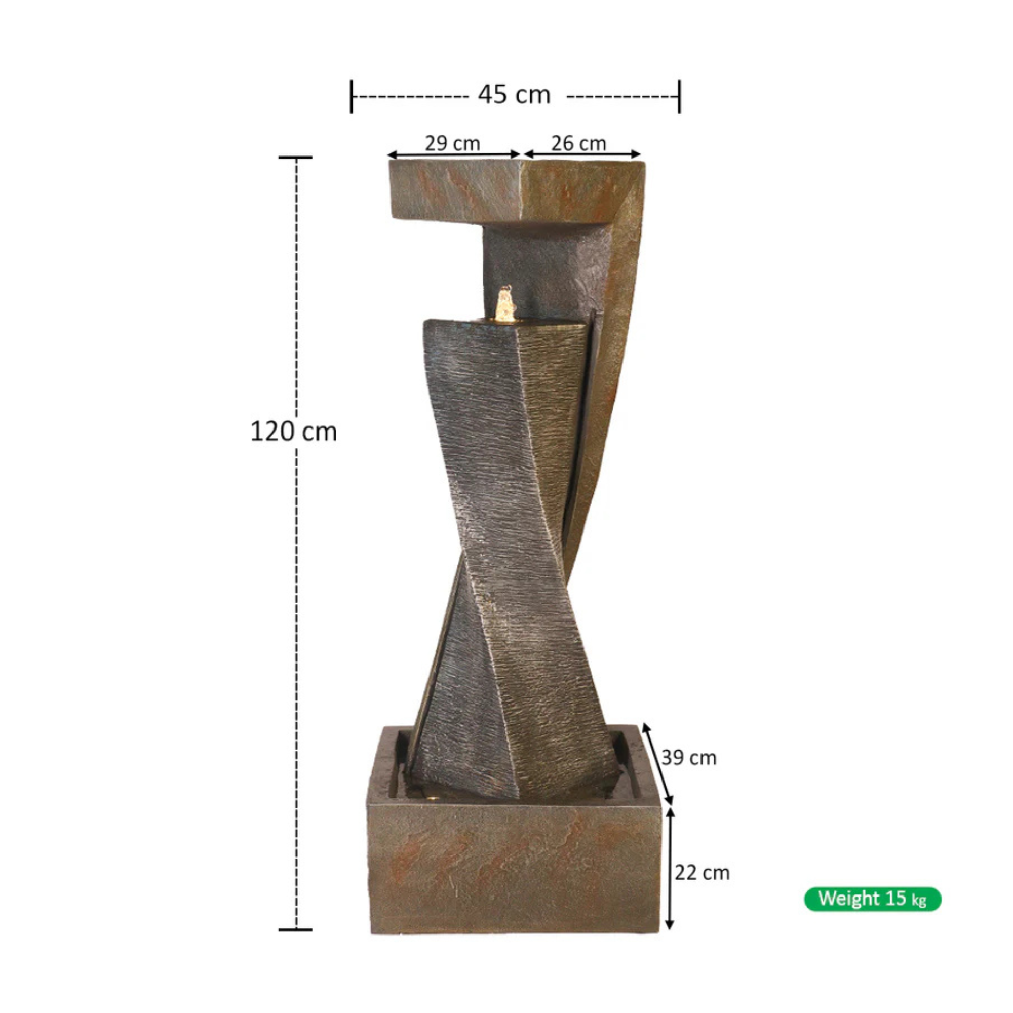 Twisted Modern Design Decorative Water Fountain