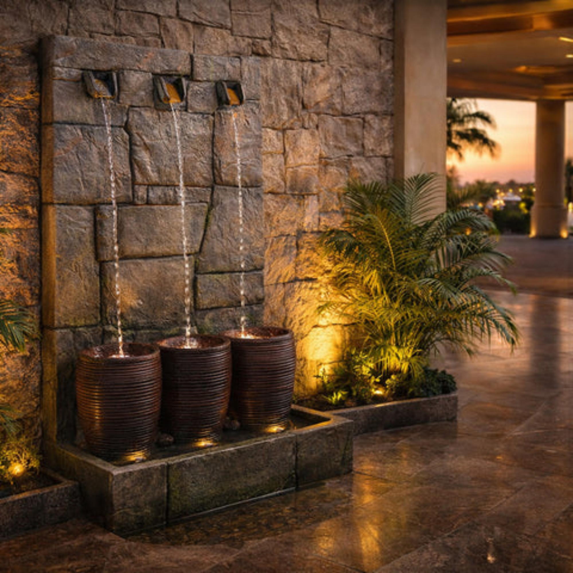 1 Piece Decorative Pots Wall Fountain (Only Fountain)