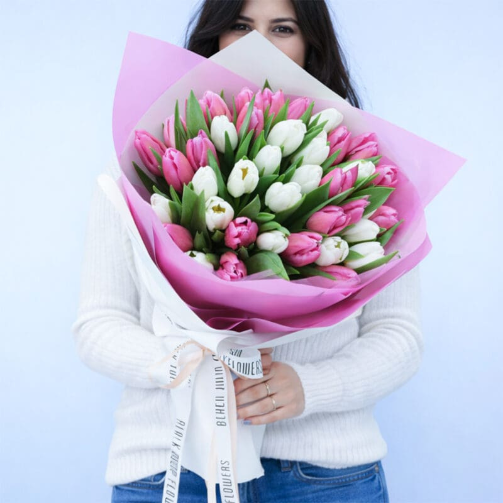 40 Pastel Melody Tulip Artificial Flowers