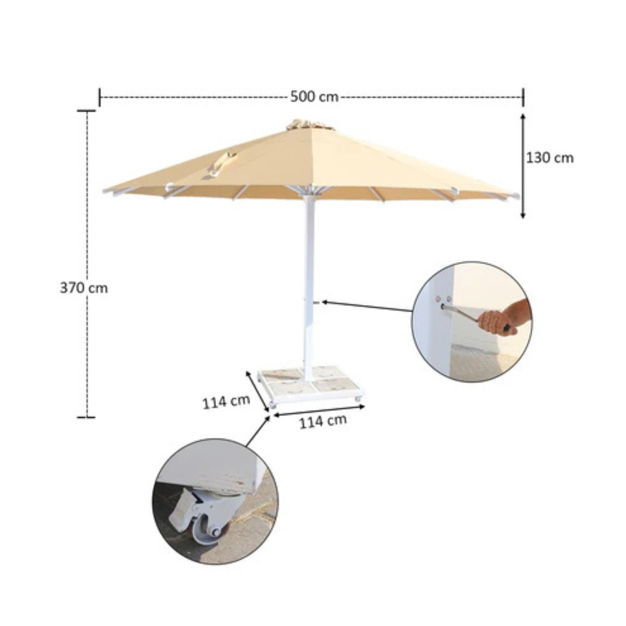 Garden Round Umbrella with assembly