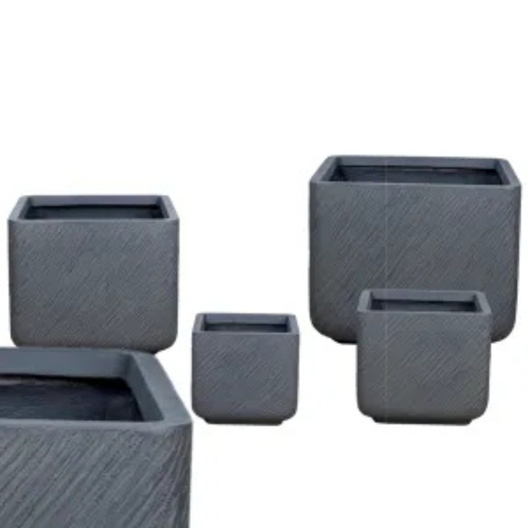 GRC Fiber Clay Square Plant Pots