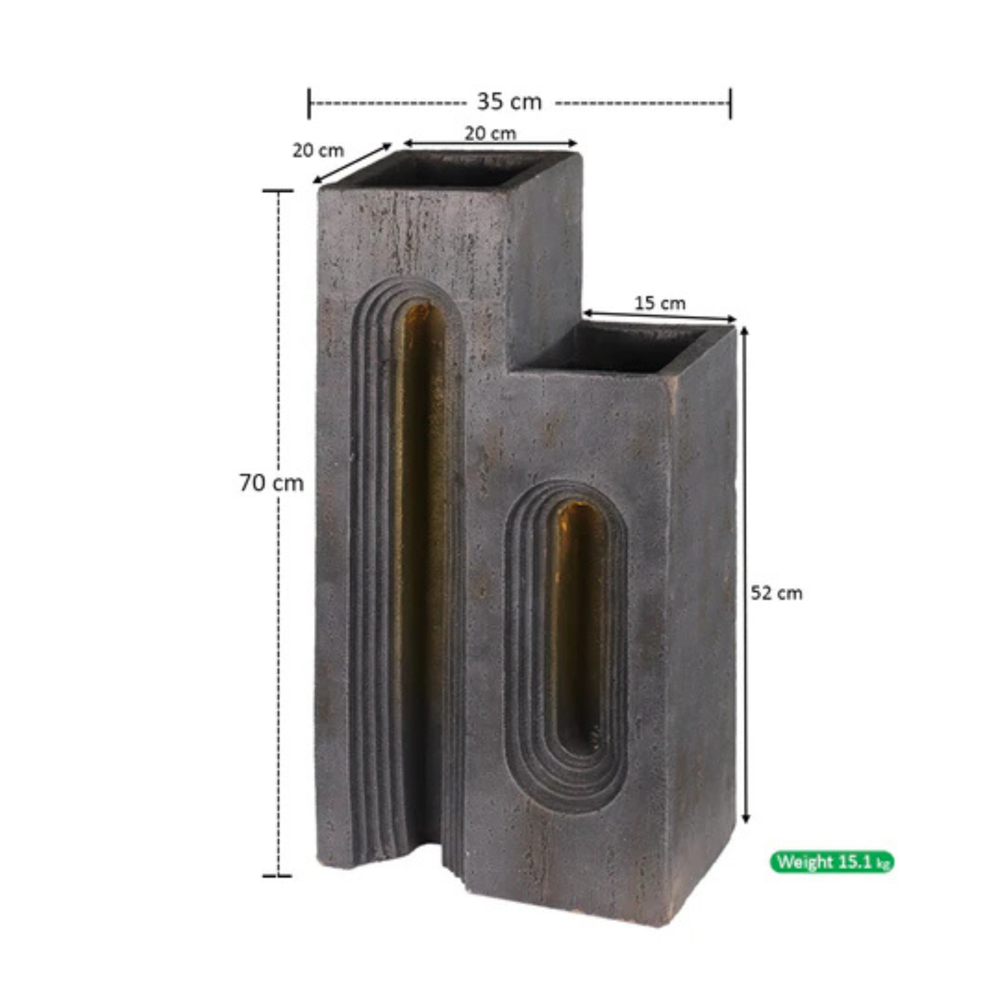 Decorative Lighting Gray Pots 1 Piece