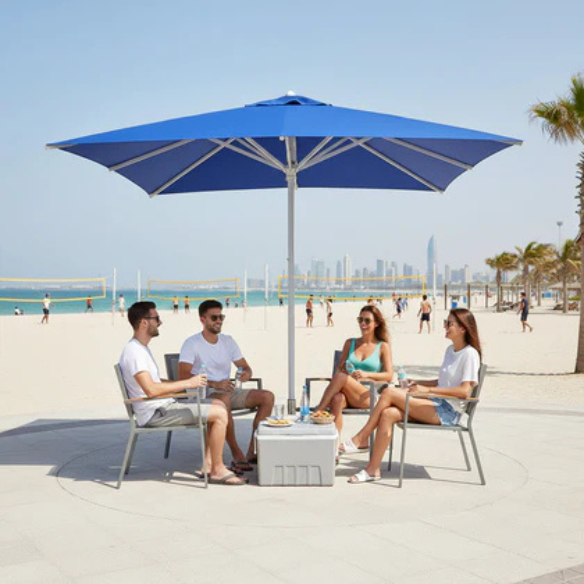 Outdoor 3x3m Square Patio Umbrella