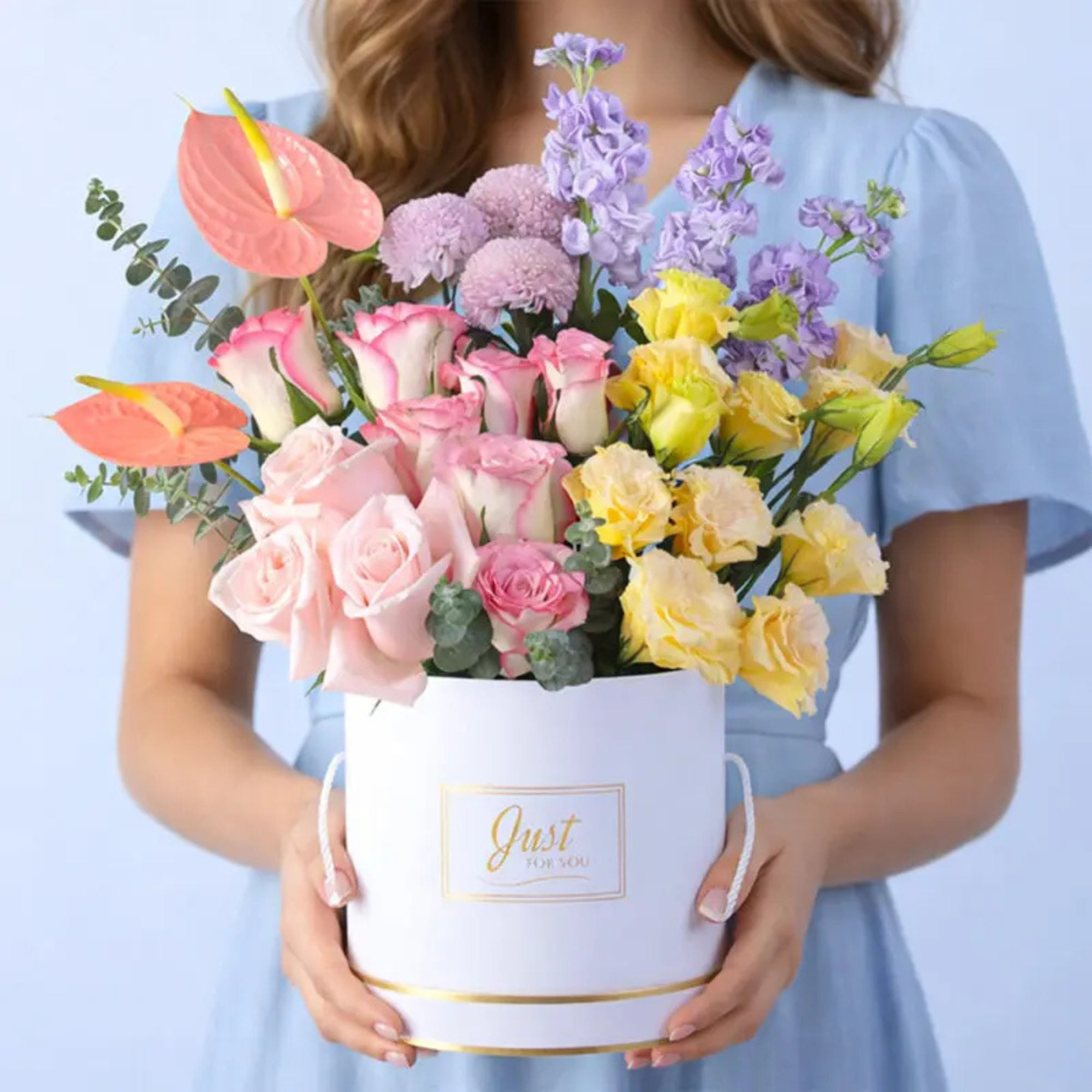 Pastel Mixed Luxury Flower Box Arrangement