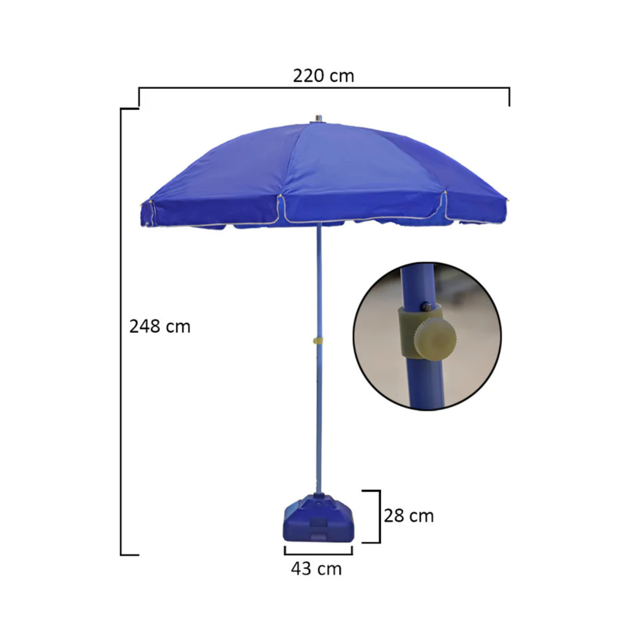 Beach Umbrella with Base – Outdoor Shade