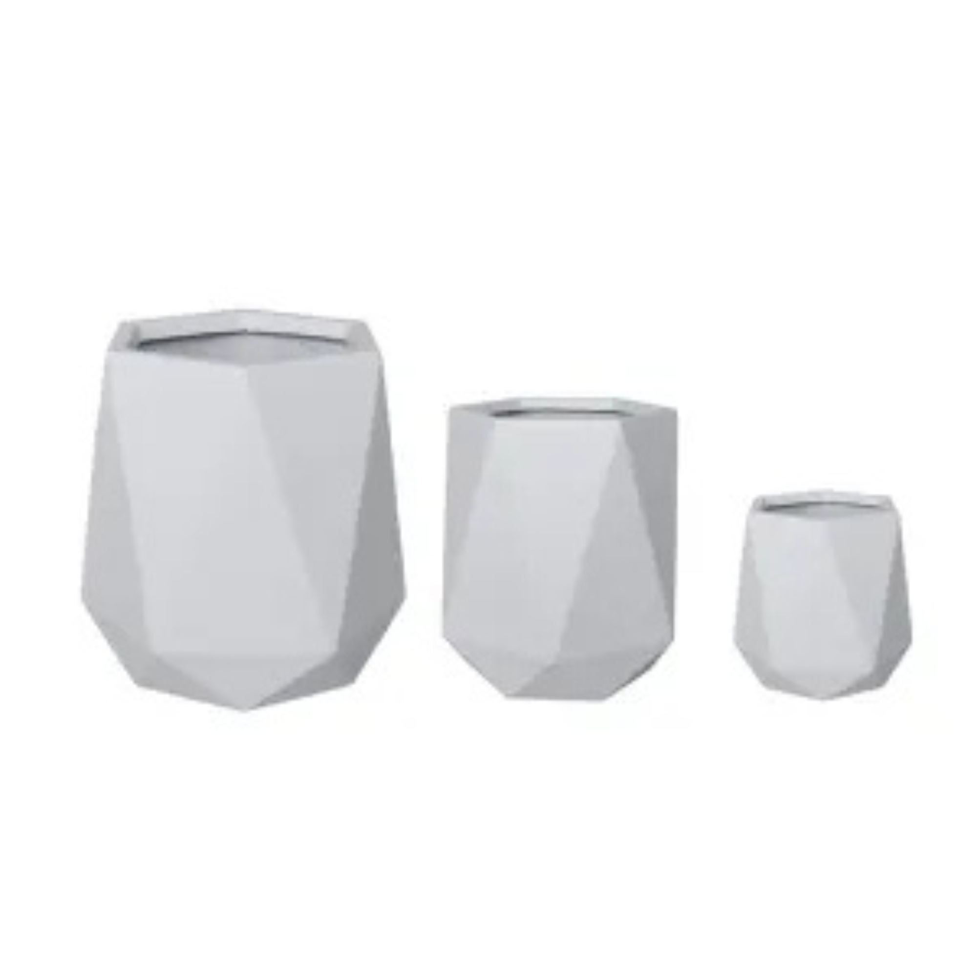 Modern Hexagonal Fiber Clay Planter Pots