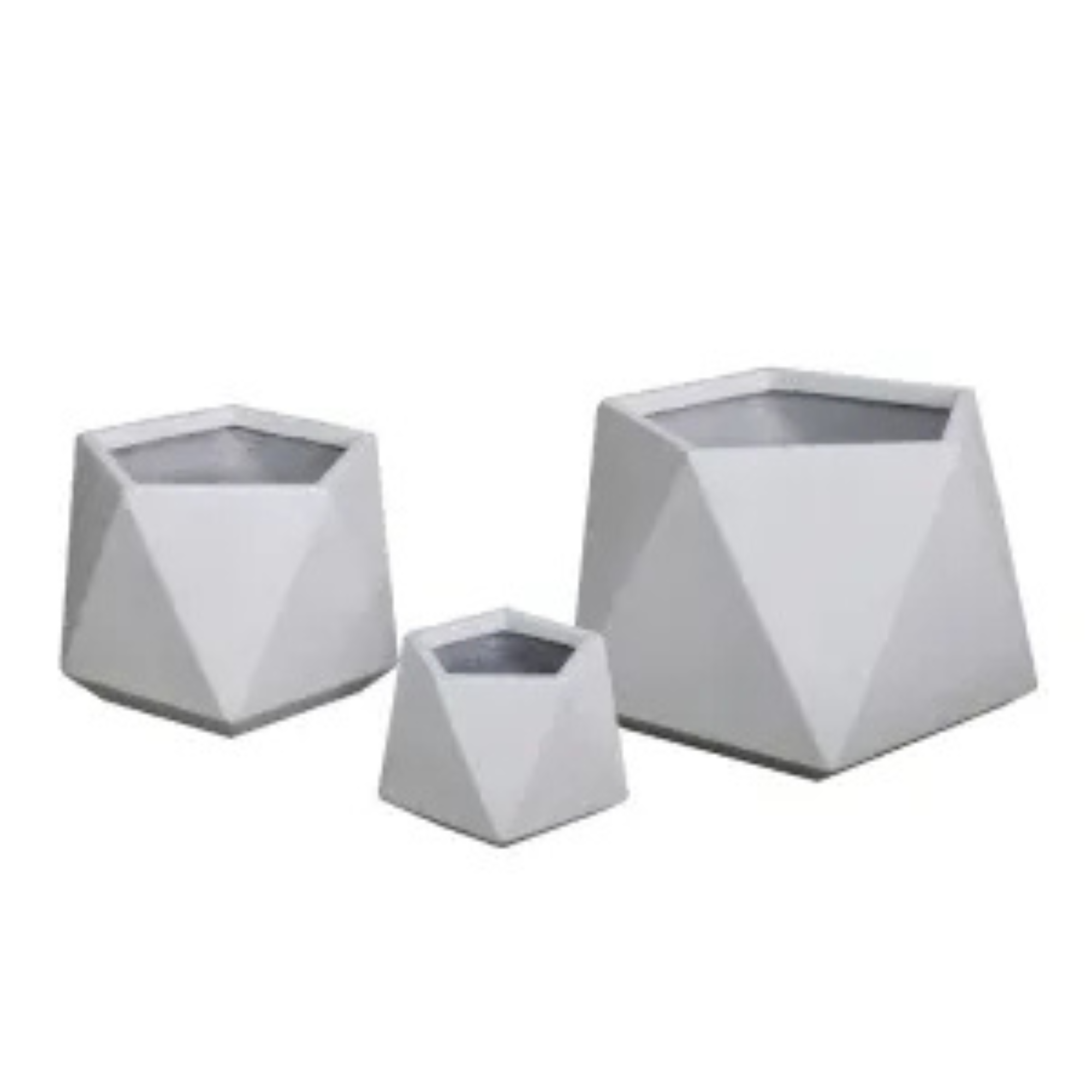 Small Hexagonal Fiber Clay Plant Pots