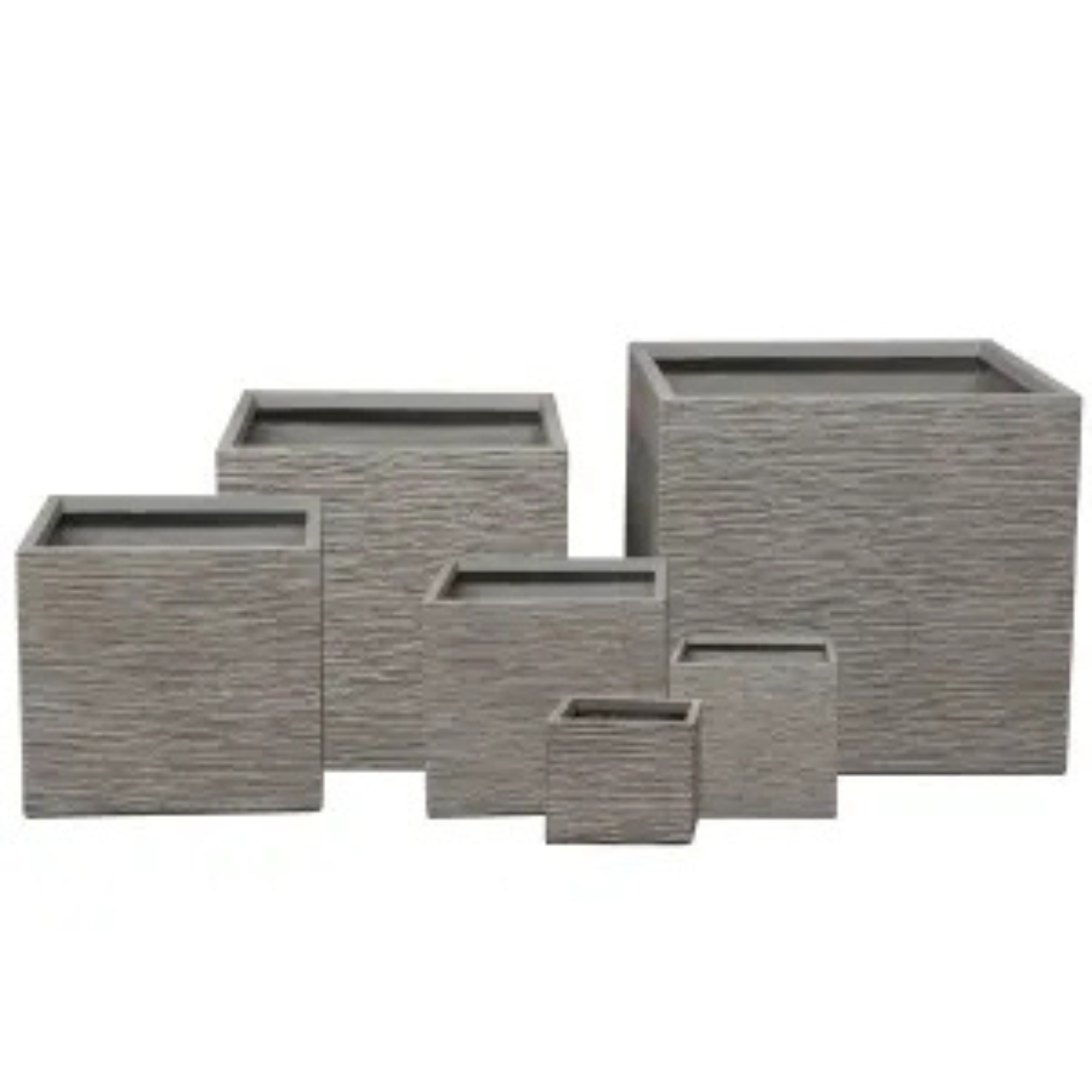 Indoor Outdoor Square Fiber clay Pots
