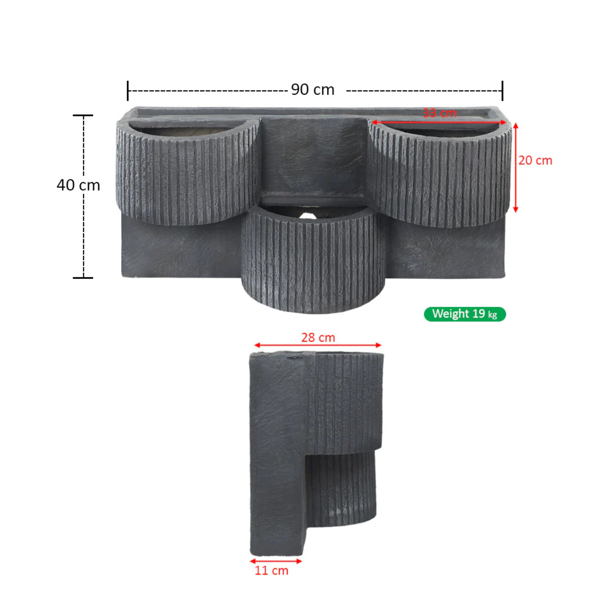 1 Pcs Decorative Wall Plant Boxes with Light (Plant Box Only)