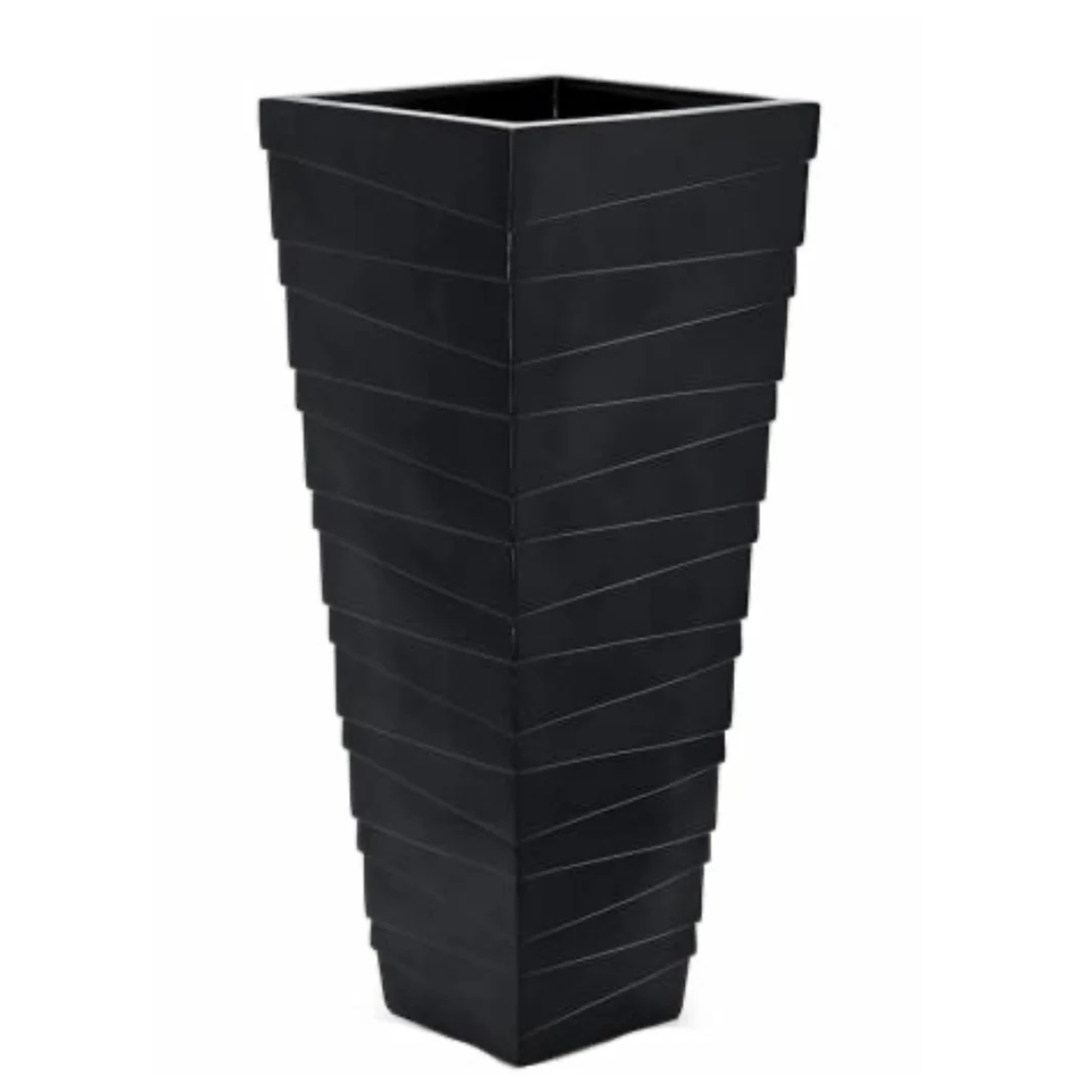 Modern Square Ribbed Plant Pots
