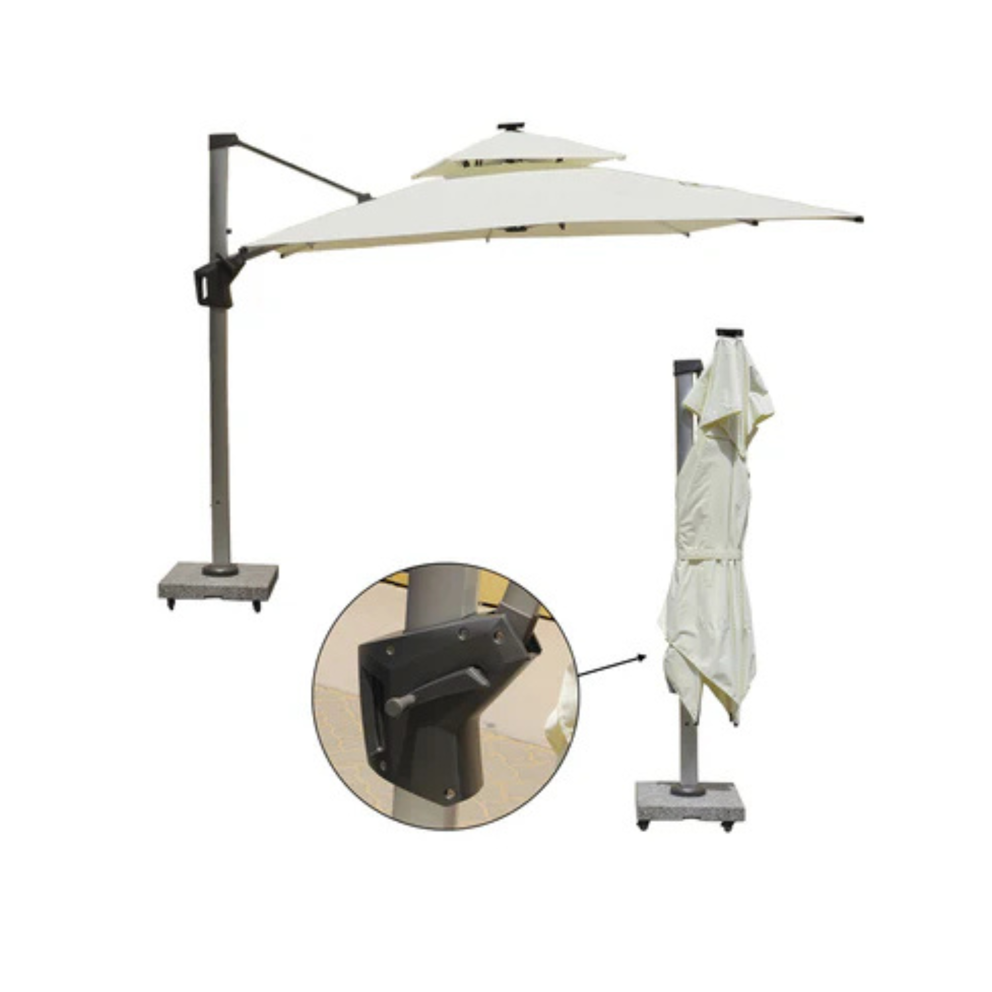 Garden Umbrella 100kg Marble Base