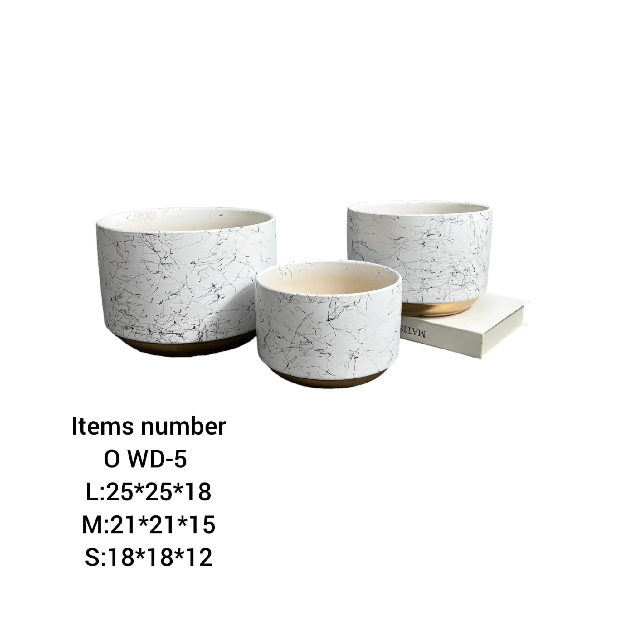 WD-5 Ceramic Planter Pot Set