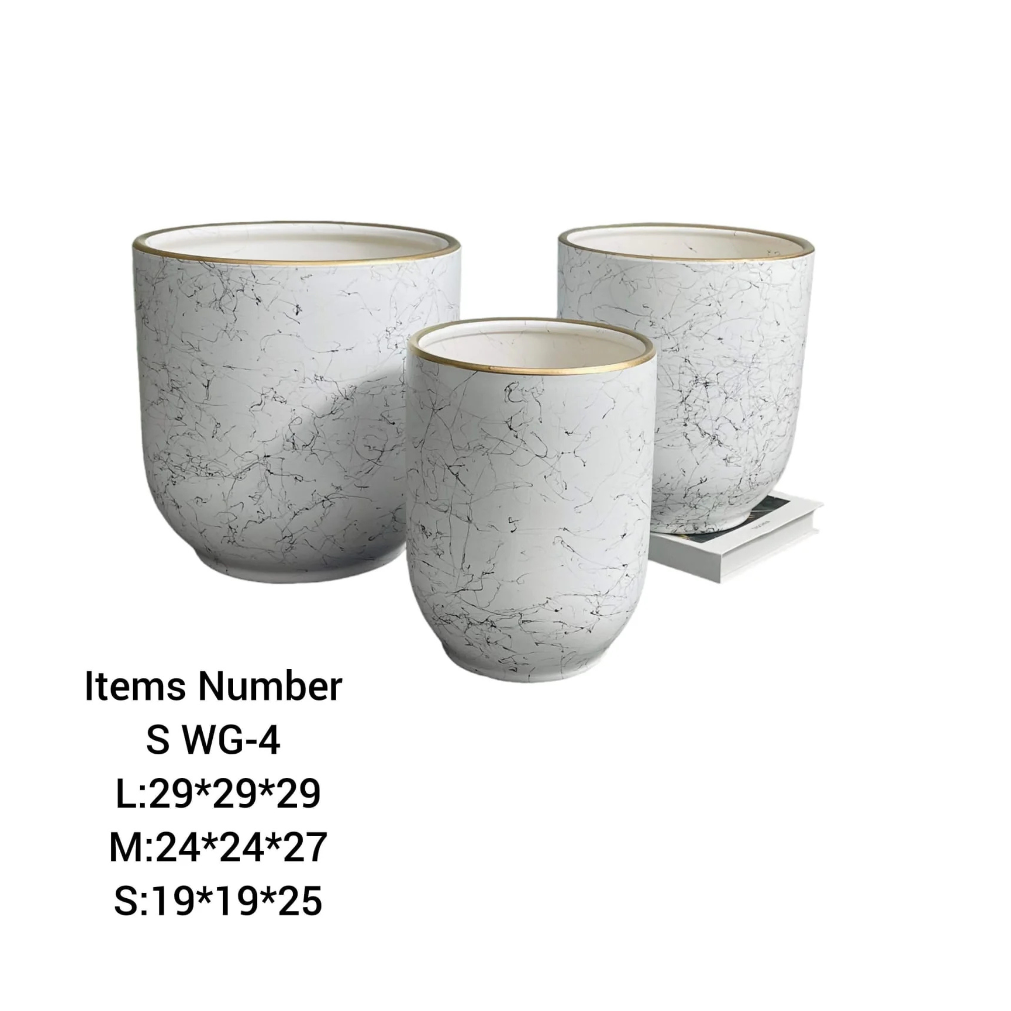 WG-4 Ceramic Planter Pot Set