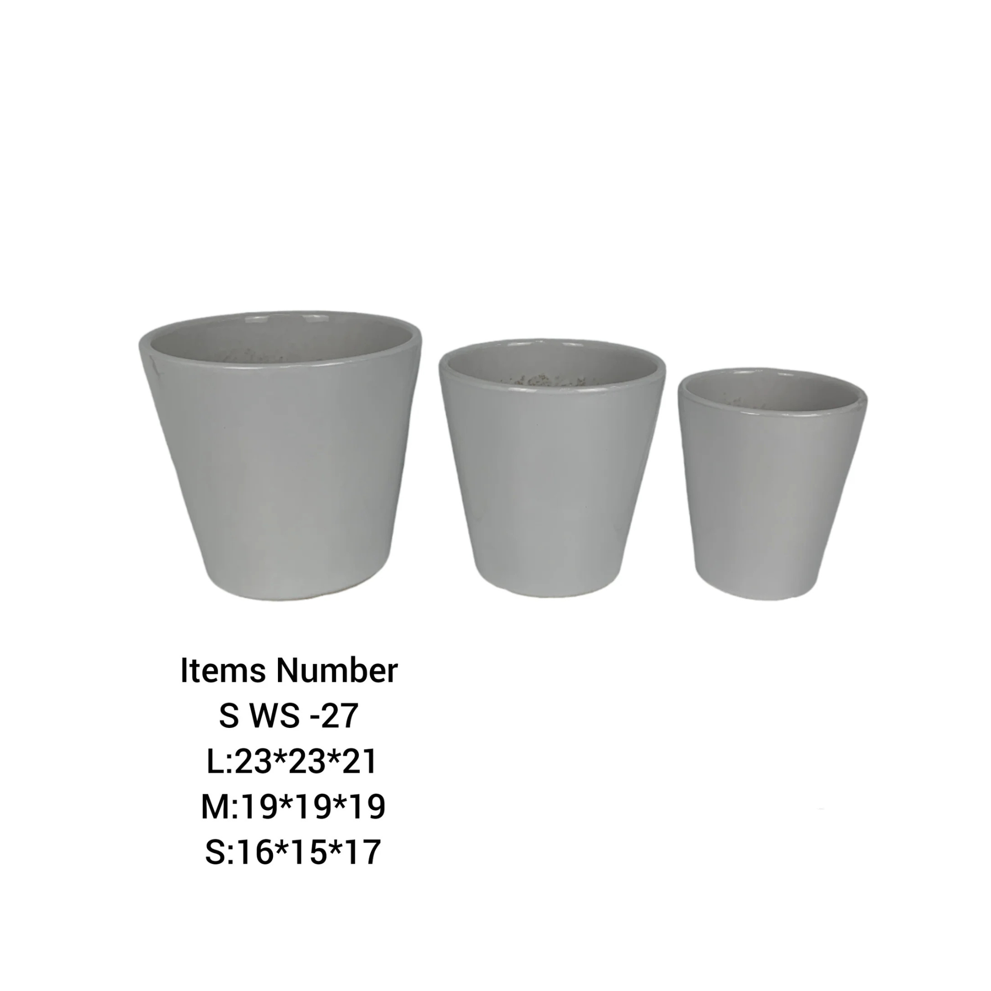 WS-27 Ceramic Planter Pot Set