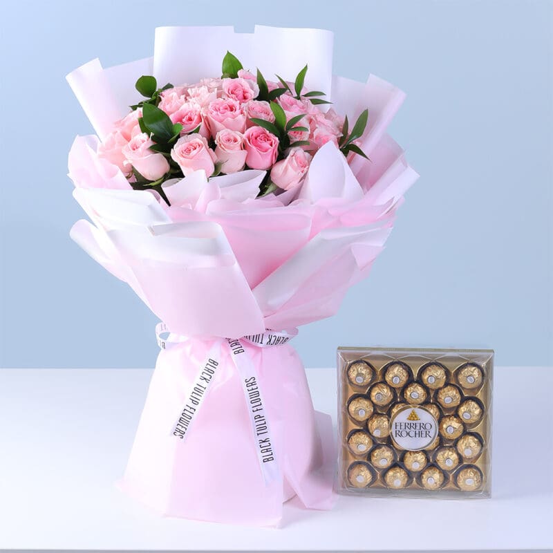 Blush Petal Delight Flower Bouquet