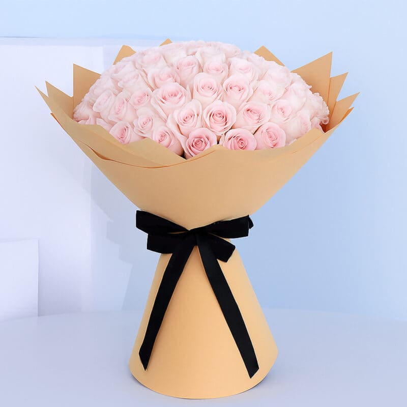Romantic Light Pink Roses Bouquet