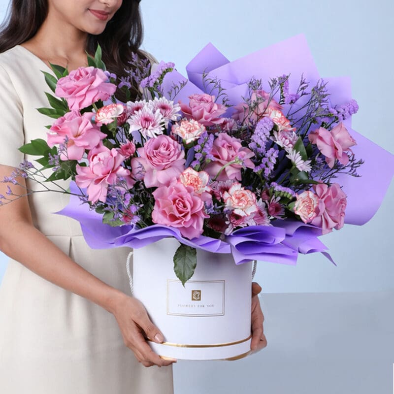 Luxury Violet Mixed Flower Bouquet